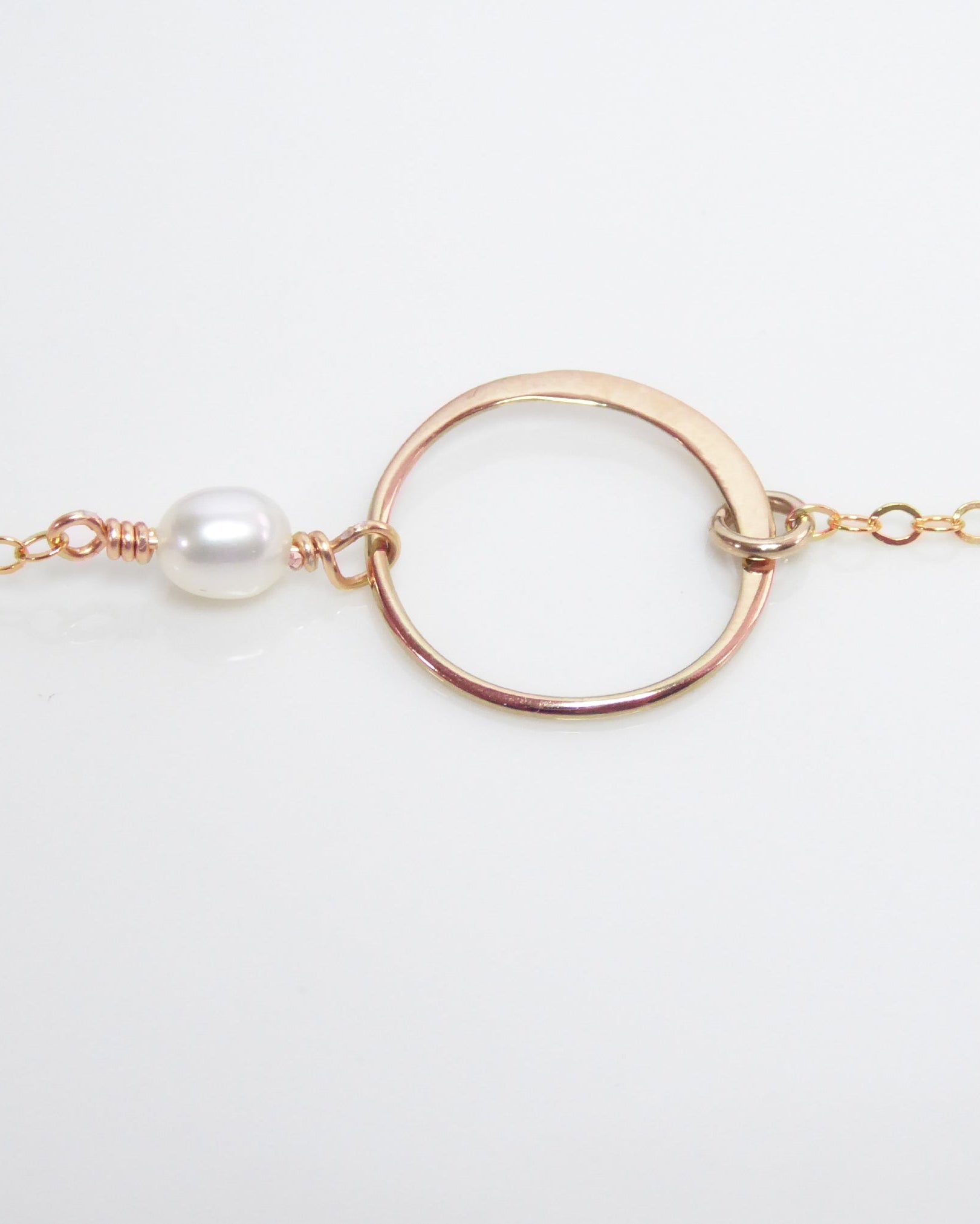 Infinity Circle Bracelet With Freshwater Pearl