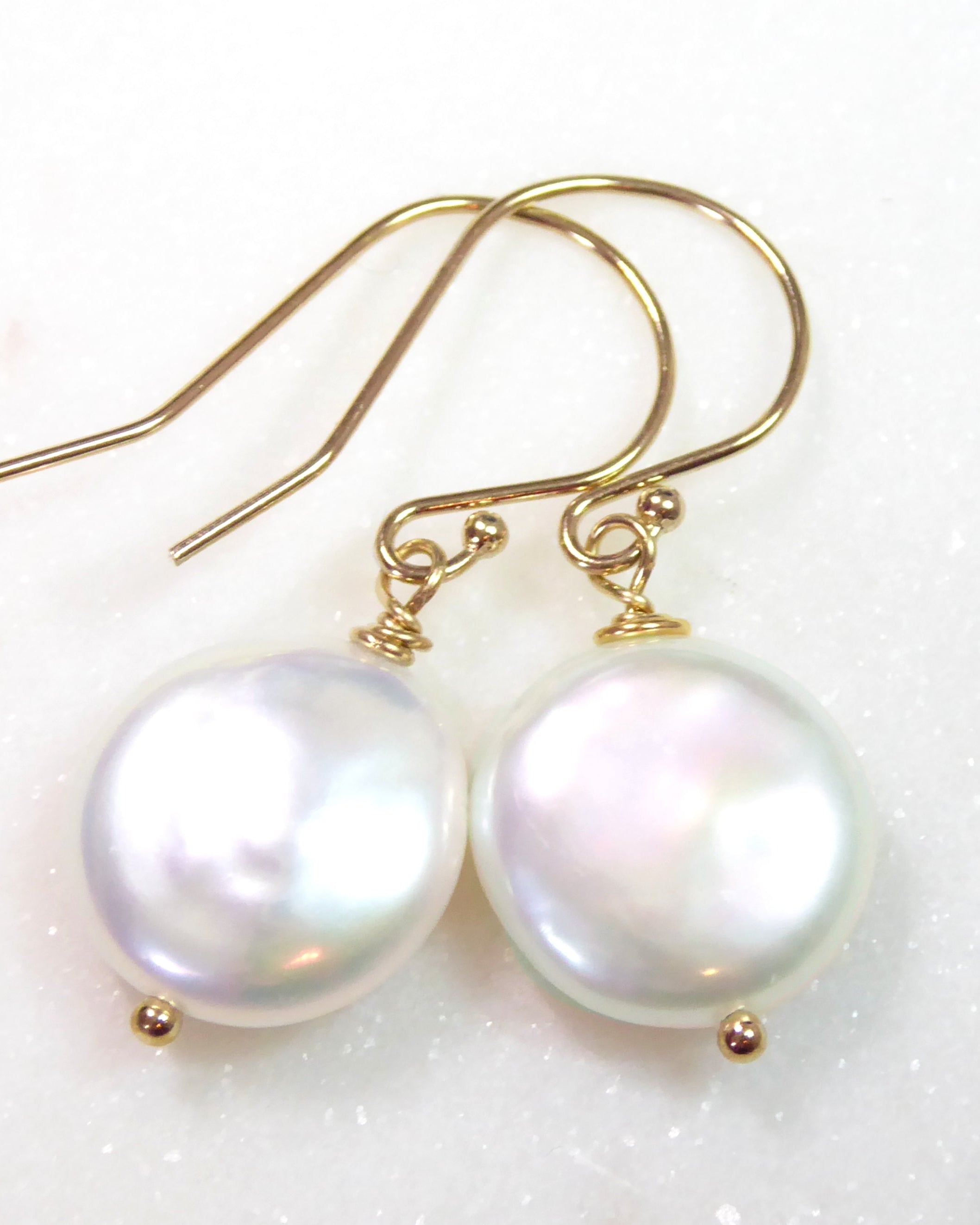 Freshwater Pearl Dangle Earrings For Women, Drop Real Pearl Earrings Wedding Gold, Silver Bridesmaid Jewelry, Sterling Silver, Rose Gold