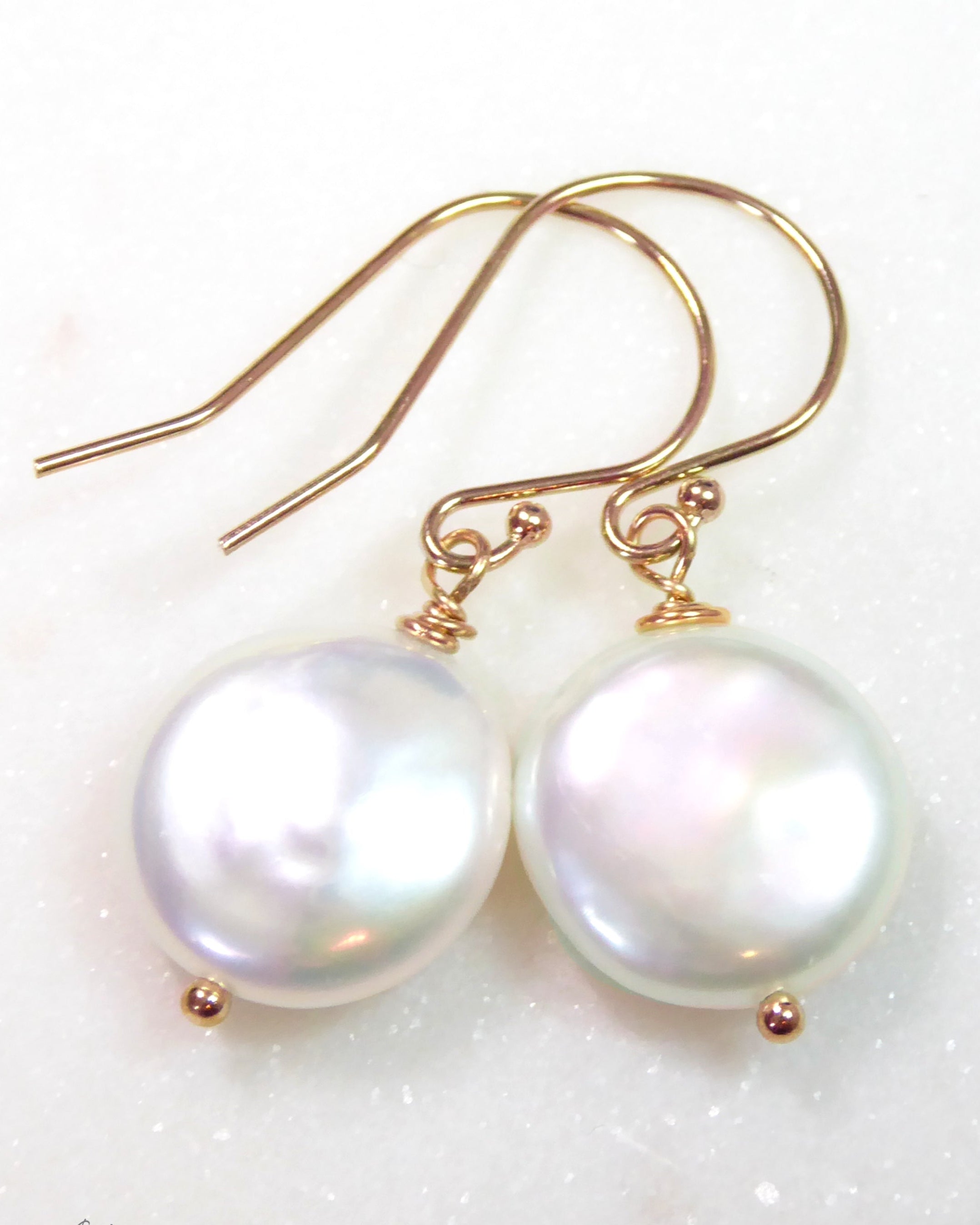 Freshwater Pearl Dangle Earrings For Women, Drop Real Pearl Earrings Wedding Gold, Silver Bridesmaid Jewelry, Sterling Silver, Rose Gold