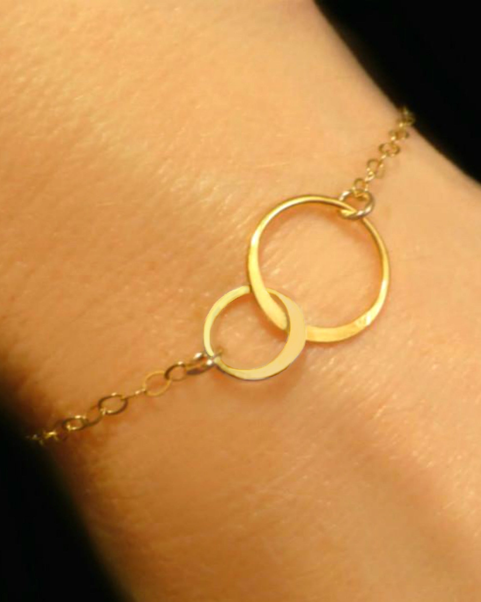 Gold Infinity Bracelet With Tiny Eternity Circles