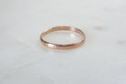 Hammered Rose Gold Ring For Women, 14k Gold Fill Wedding Band, 2mm