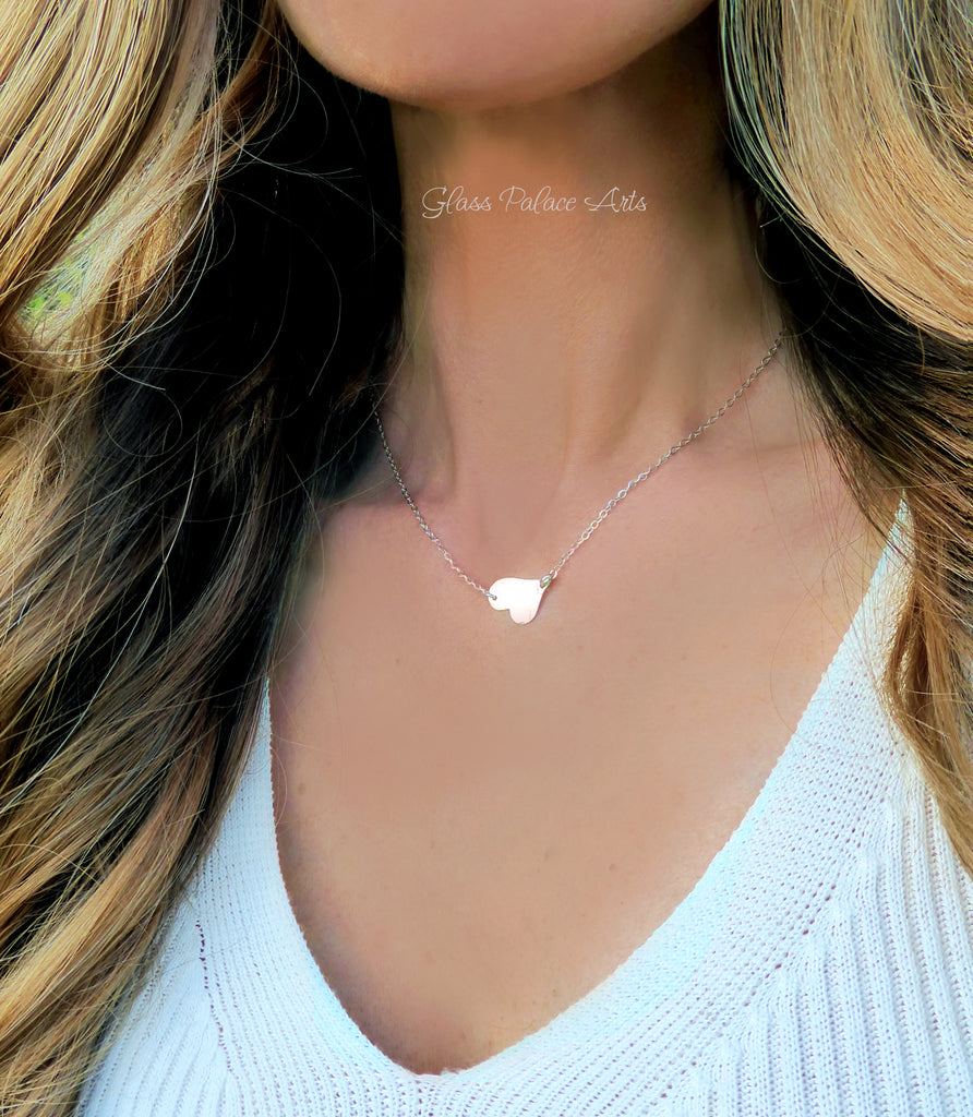 Heart necklace, Gold heart necklace, Heart pendant, Love necklace – Avnis