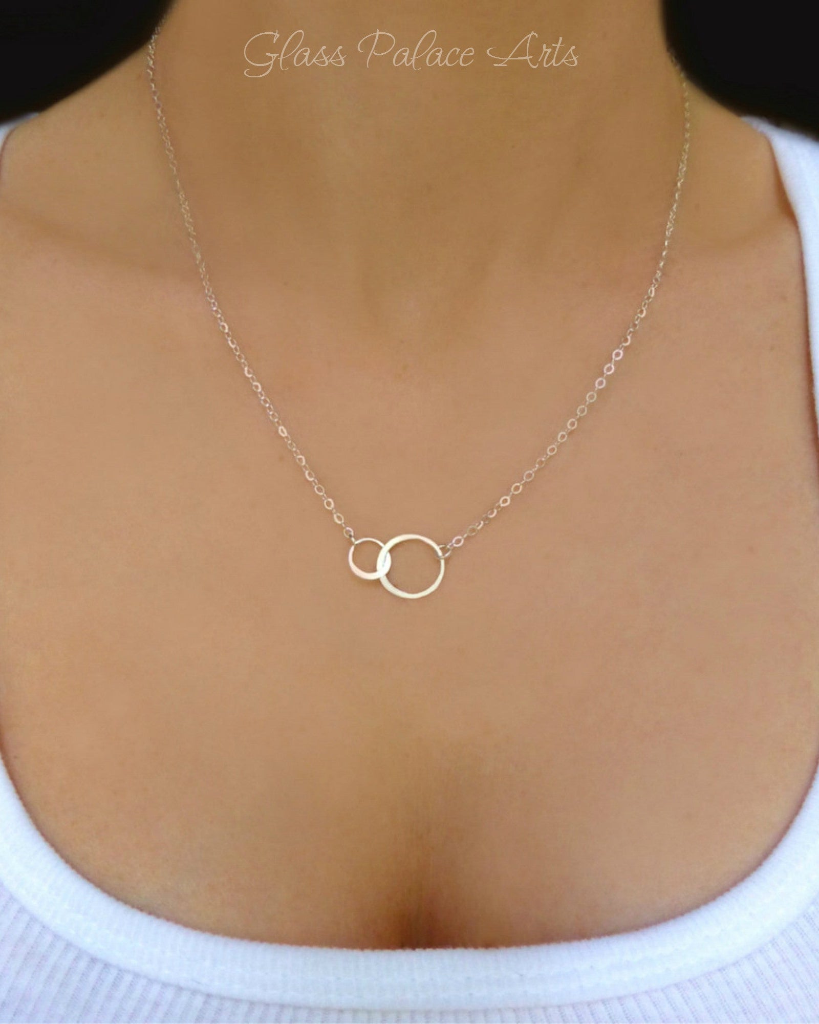 Small Sterling Silver Infinity Necklace With Interlocking Circles