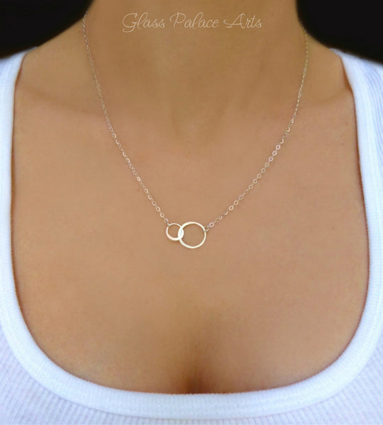 Small Sterling Silver Infinity Necklace - Also In Gold and Rose Gold