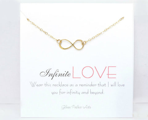 Gold Infinity Necklace - Infinite Love Gift For Her