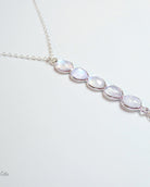 Moonstone Necklace With Gemstone Pendant Drop - 14k Gold Fill or Sterling Silver