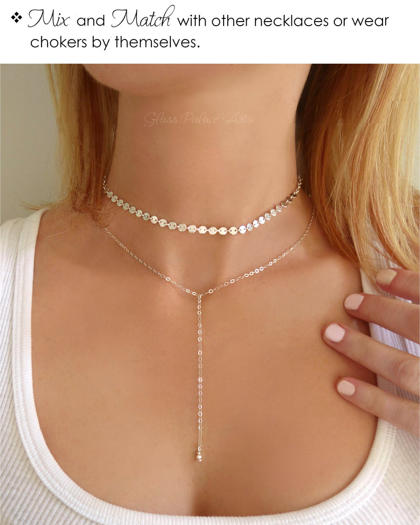 Rose gold online choker necklace