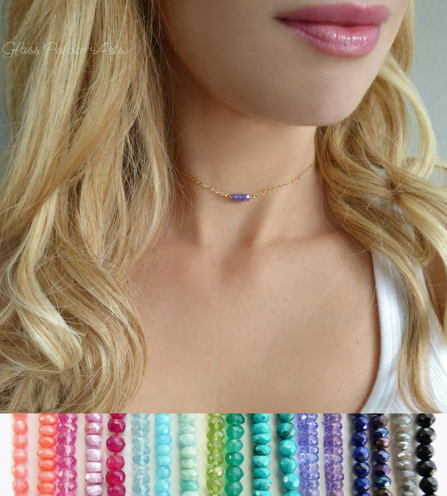 Rose Gold Choker Necklace Set For Women - Adjustable Choker + Lariat C –  Glass Palace Arts