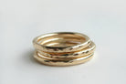 Gold Stacking Ring for Women - 14k Gold Hammered Ring