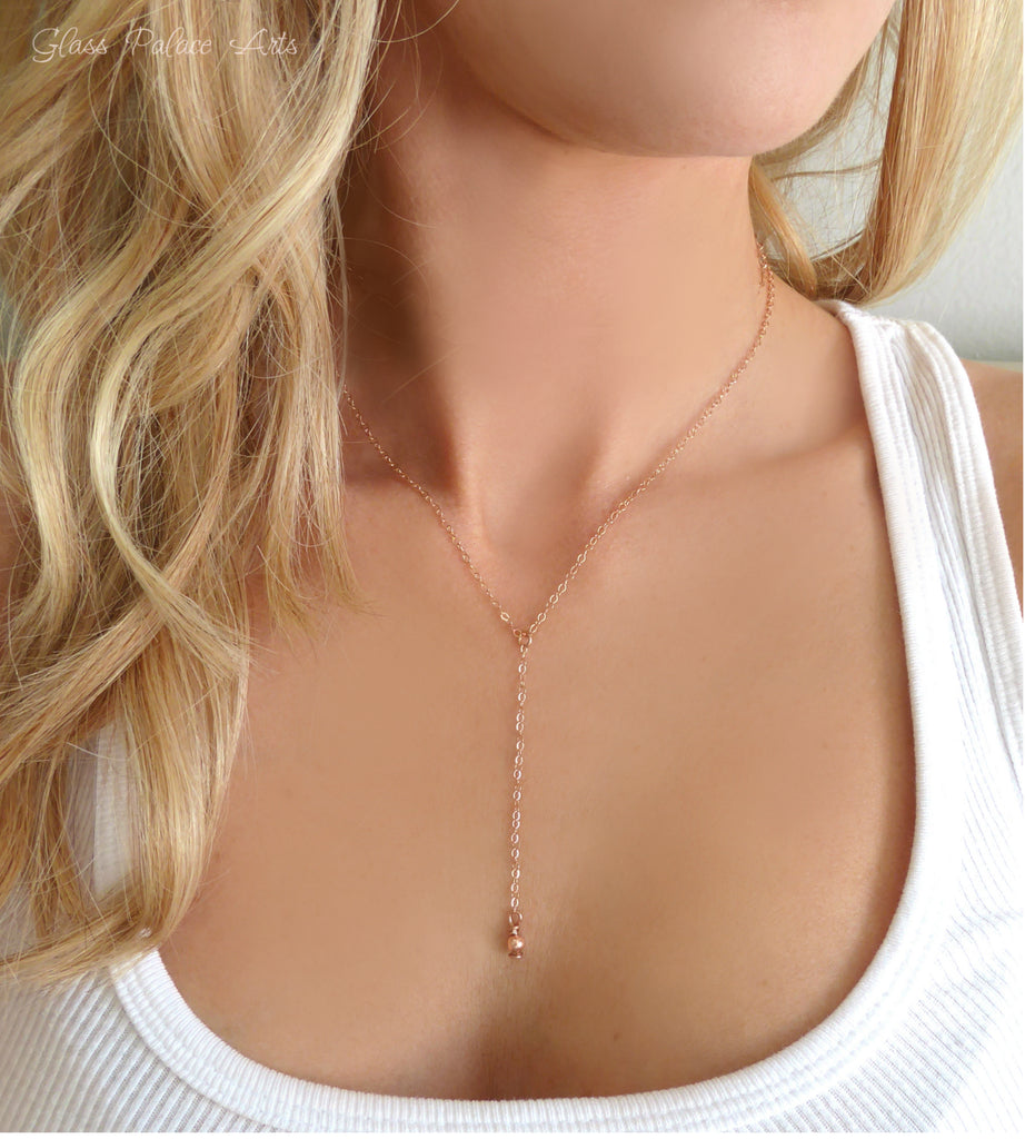 Rose Gold Choker Necklace Set For Women - Adjustable Choker +
