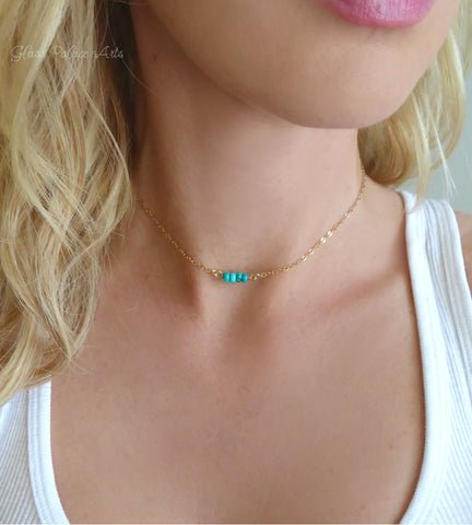 Sleeping Beauty Turquoise Choker Necklace For Women