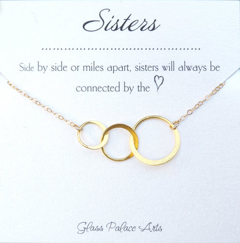 Three Sister Infinity Bracelet - Gold, Rose Gold or Sterling Silver