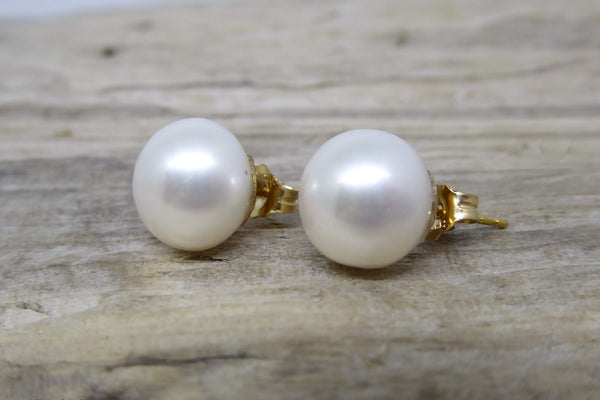 Freshwater Pearl Stud Earrings For Women - Sterling Silver, 14k Gold Fill