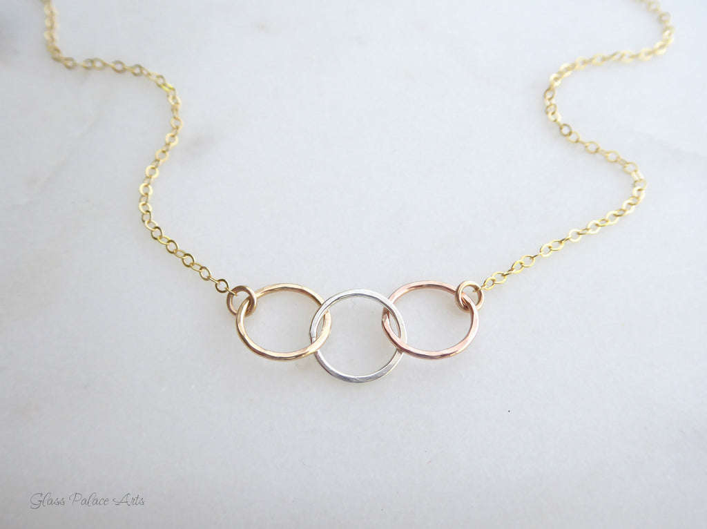 Rose Gold Double Circle Chain And Locket – italiansilver925.in