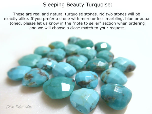 Genuine Sleeping Beauty Turquoise Lariat Necklace - Claspless Necklace