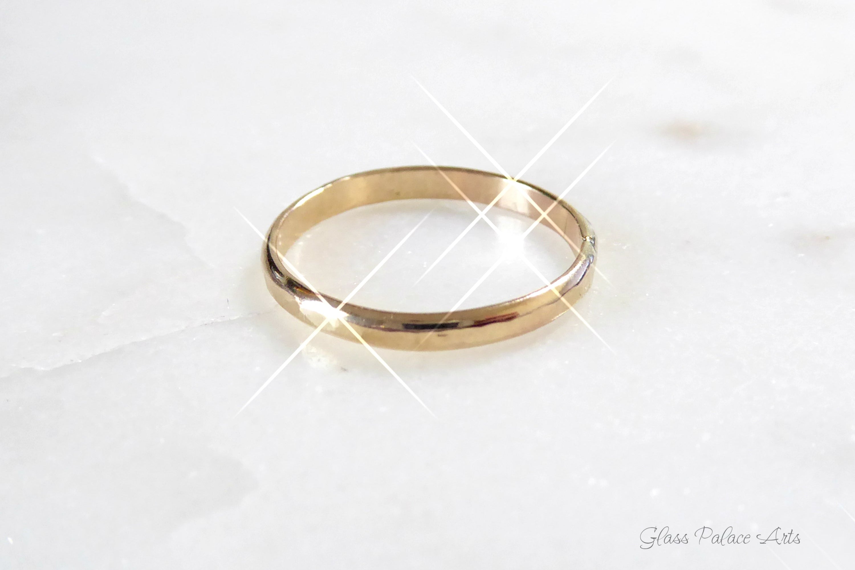 His And Hers Couples Ring Set 14k Gold Fill, Matching Wedding Bands