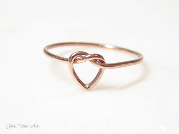 Heart Knot Ring For Women - "Tie the Knot" Sterling Silver, Rose Gold or 14k Gold Fill