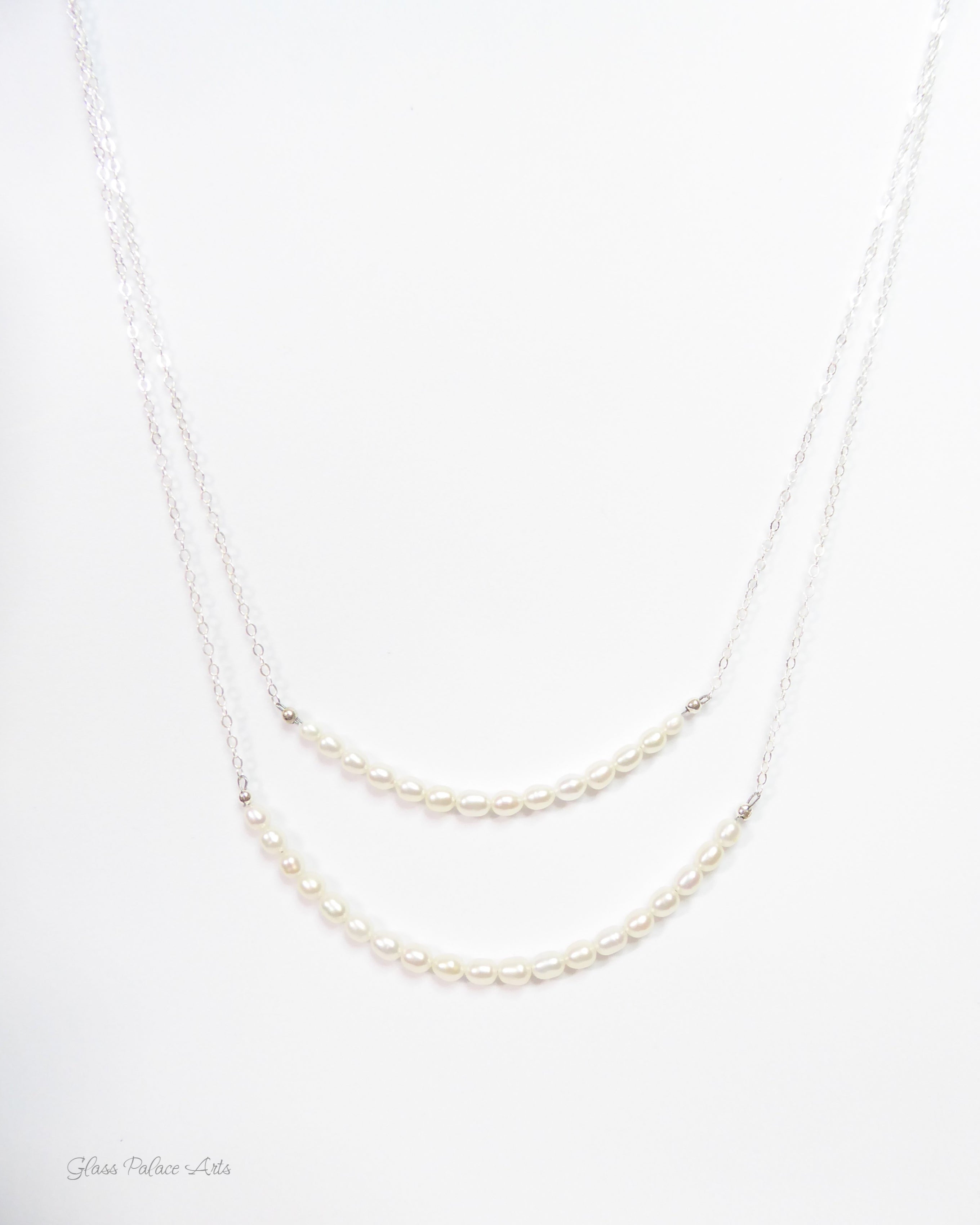 Freshwater Pearl Layered Multi Strand Necklace For Women