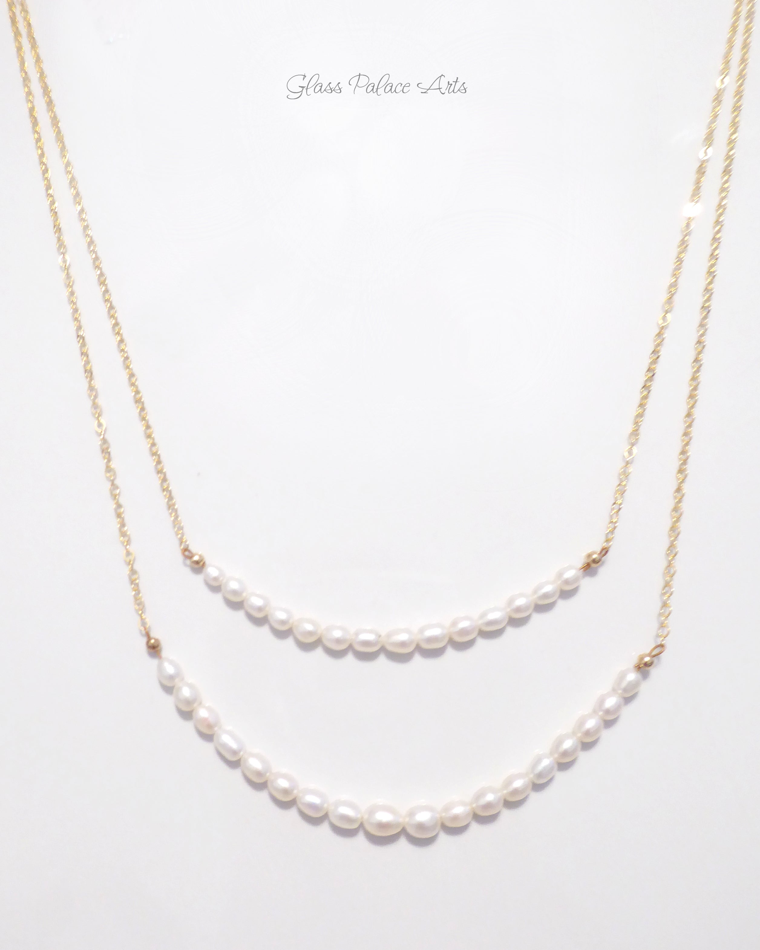 Freshwater Pearl Layered Multi Strand Necklace For Women
