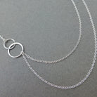 Layered and Long Asymmetrical Double Strand Infinity Necklace
