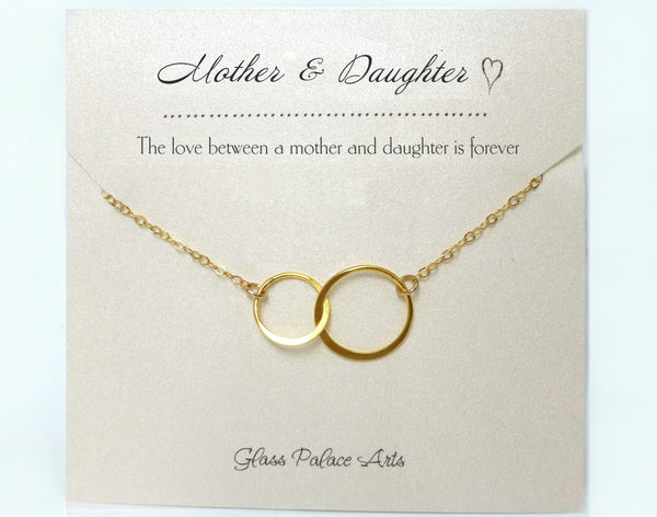 Mother Daughter Infinity Bracelet - Sterling Silver, Rose Gold, 14K Gold Fill