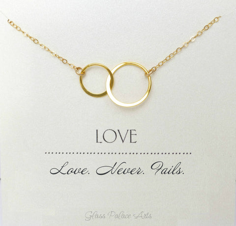 Love Never Fails Infinity Necklace For Women - Sterling Silver, Gold, Rose Gold