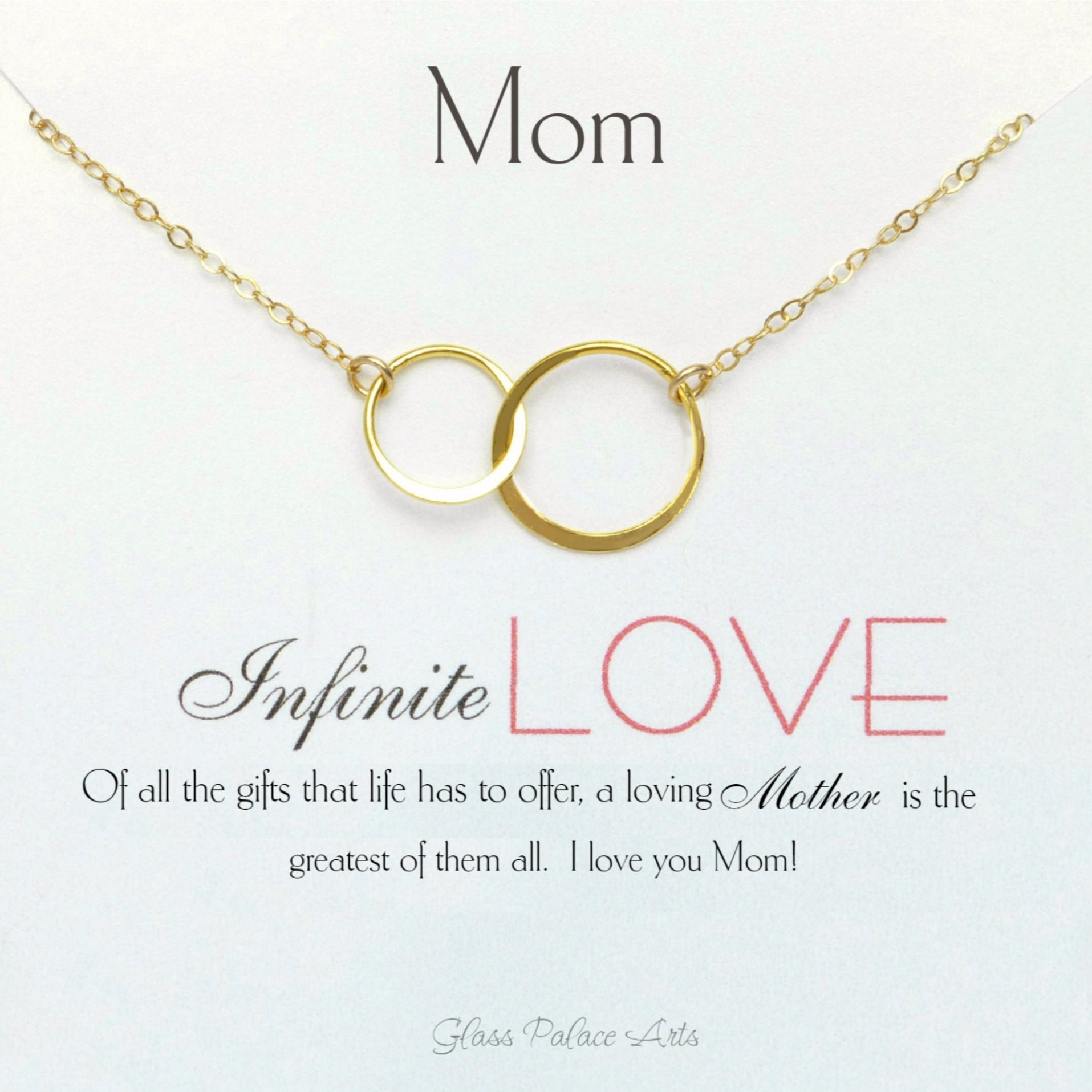 Infinite Love Necklace For Mom With Interlocking Circles