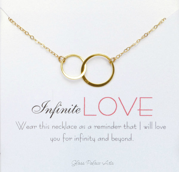Infinite Love Infinity Necklace For Women - Sterling Silver, Gold, Rose Gold