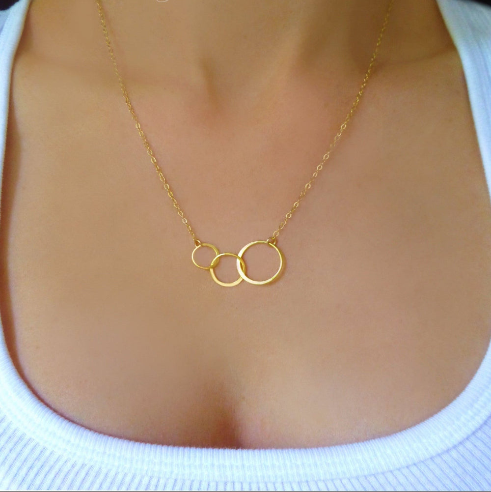 Infinity Necklace For Three Generations On Message Card