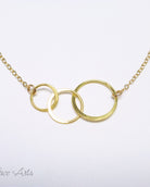 Three Interlocking Circle Infinity Necklace For Women