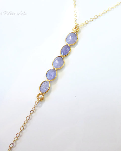 Tanzanite Lariat Pendant Necklace For Women