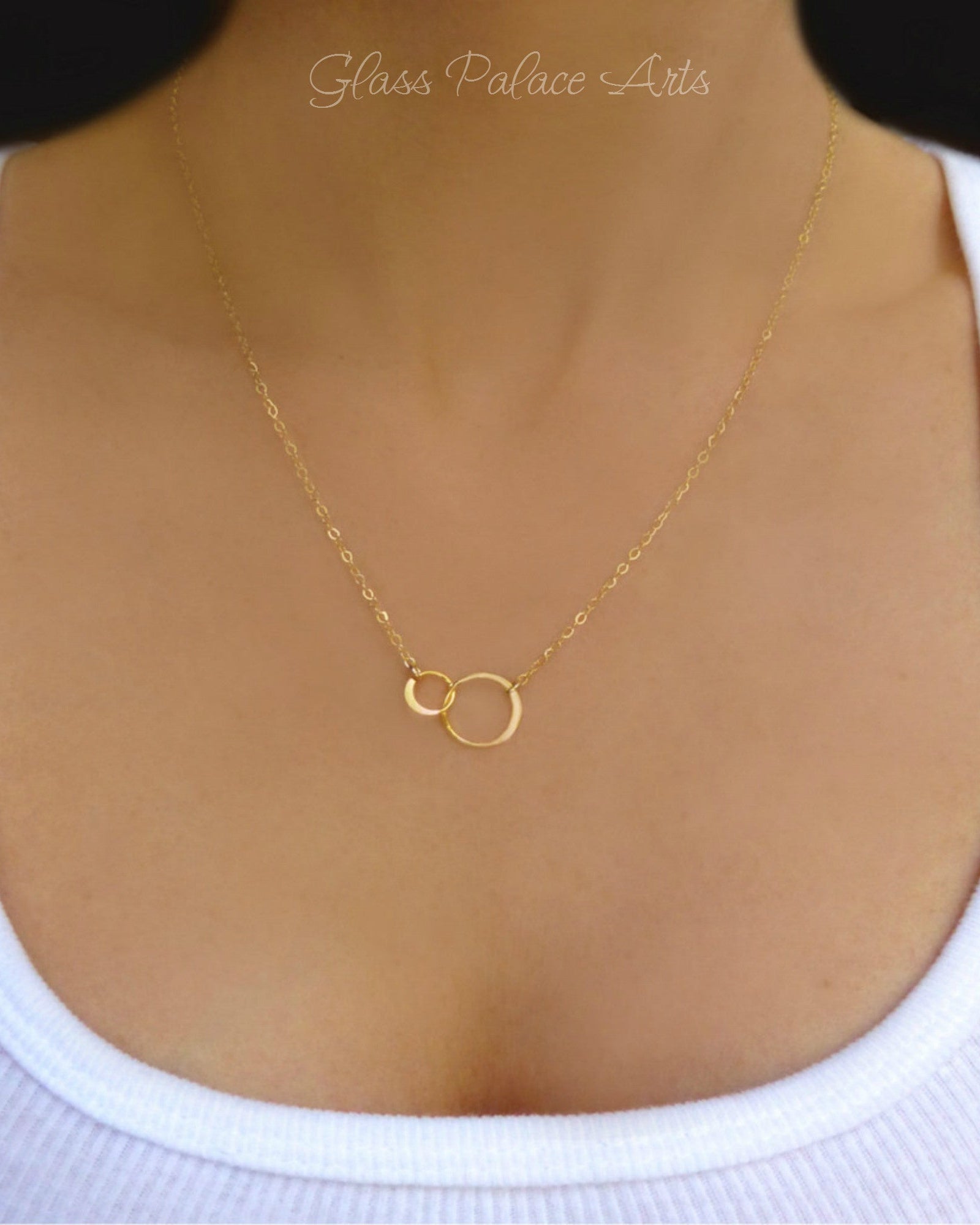 Small Sterling Silver Infinity Necklace With Interlocking Circles