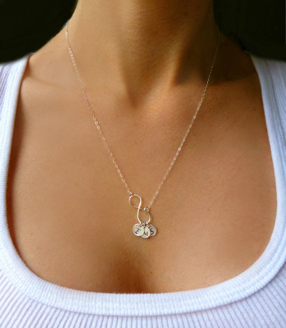 MINI Initial Tags Necklace - 14k Gold Filled or Sterling Silver, Personalized Jewelry