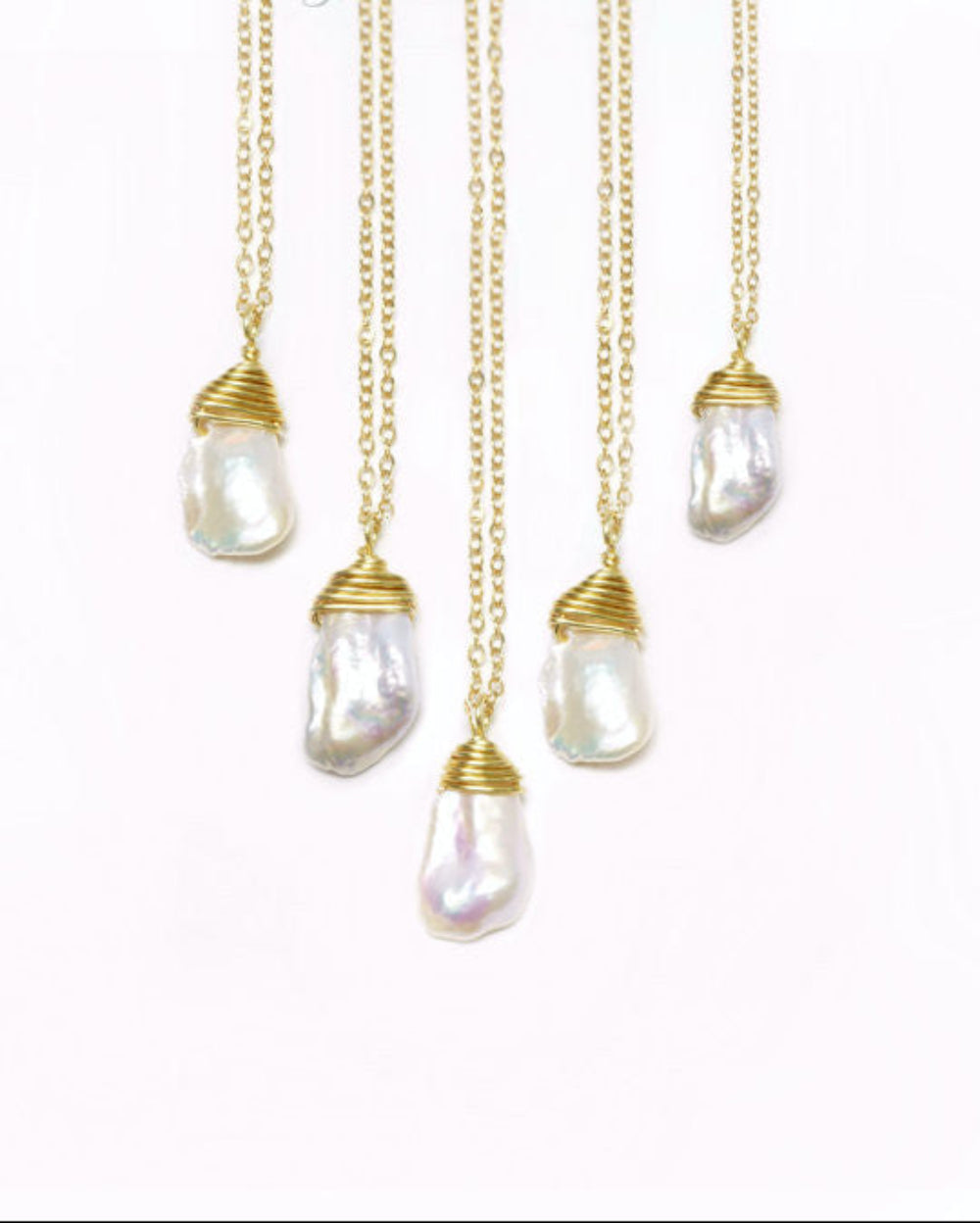 Baroque Freshwater Pearl Pendant Necklace Gold, Rose Gold Or Sterling Silver