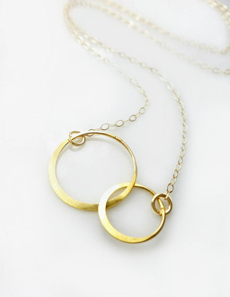 Interlocking Circle Infinity Bracelet For Women, Sterling Silver, Gold or Rose Gold
