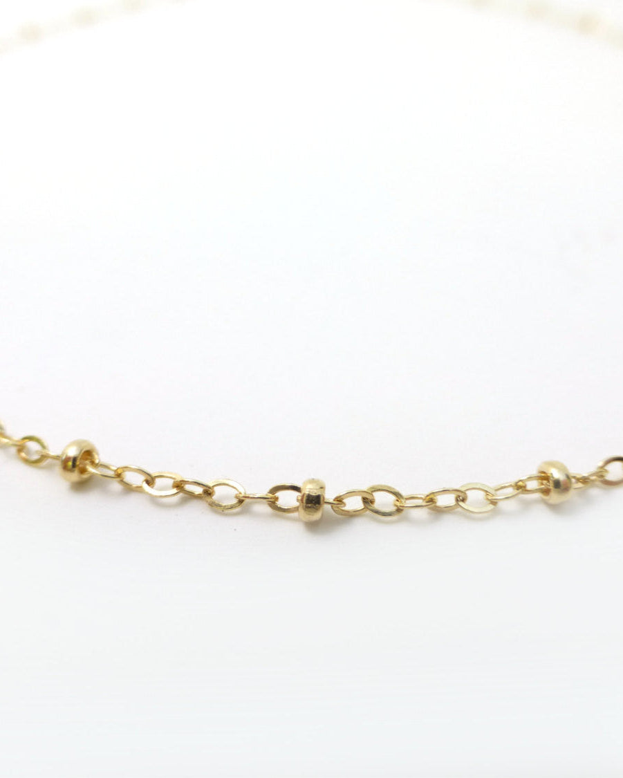 Gold Dotted Satellite Chain Necklace For Women