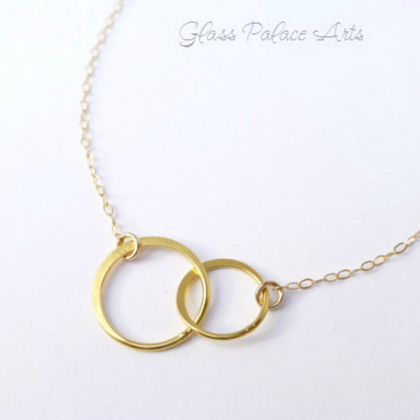 Circle Infinity Necklace Gift For Mom - Sterling Silver, Gold or Rose Gold