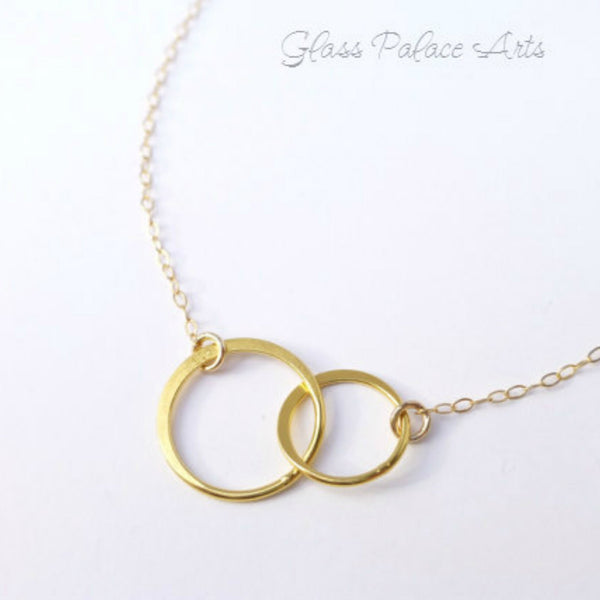 Infinity Circle Necklace For Sisters - Sterling Silver, Gold or Rose Gold