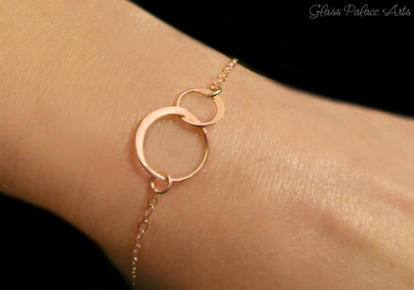 Rose Gold Infinity Bracelet -  Infinity Charm Bracelet - Rose Gold, Gold or Silver