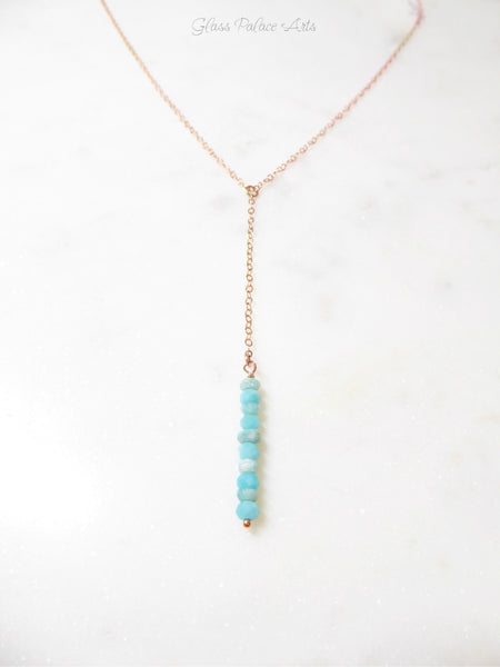 Peruvian Opal Drop Necklace For Women - Sterling Silver, Gold, Rose Gold
