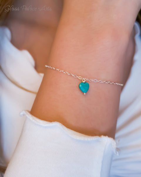 Turquoise Heart Bracelet For Women- Adjustable