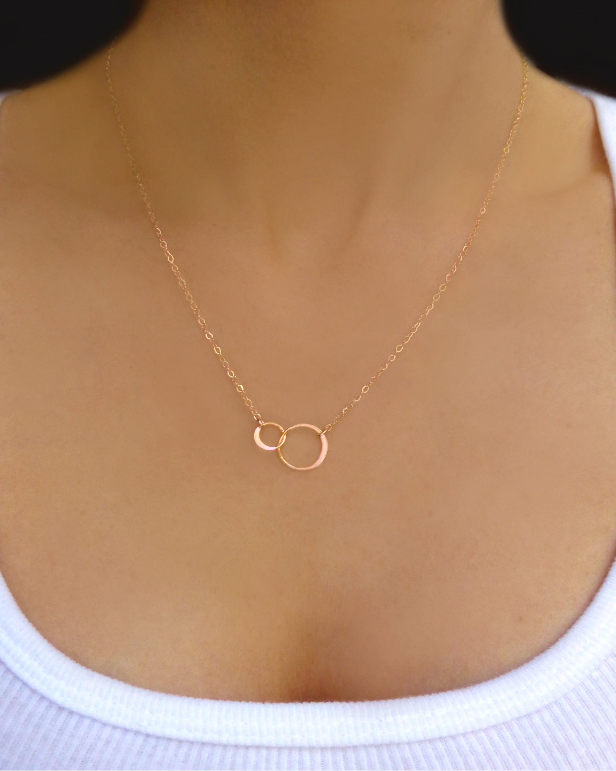 Small Sterling Silver Infinity Necklace With Interlocking Circles
