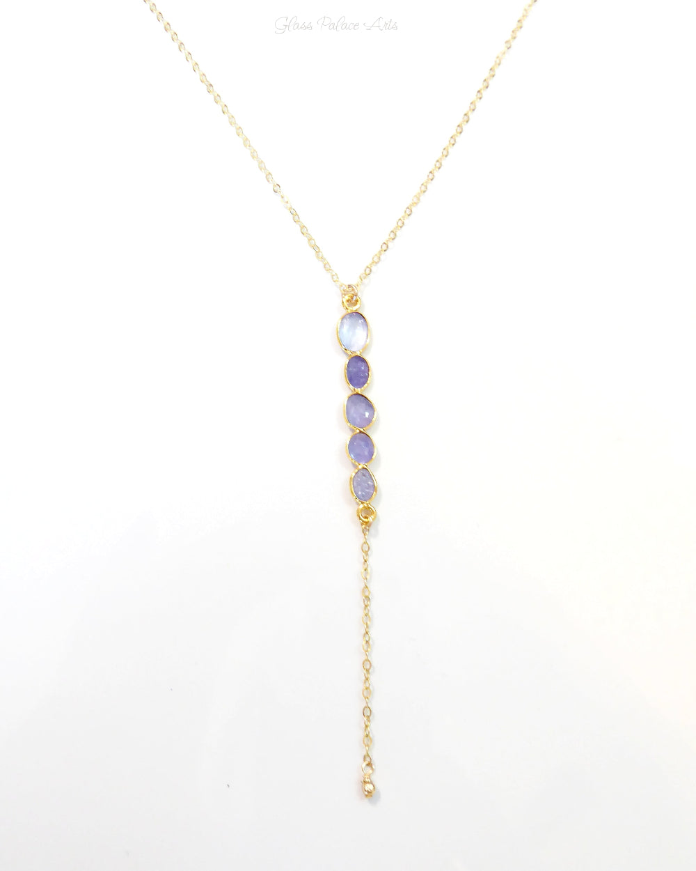 Tanzanite Pendant  Lariat Necklace For Women
