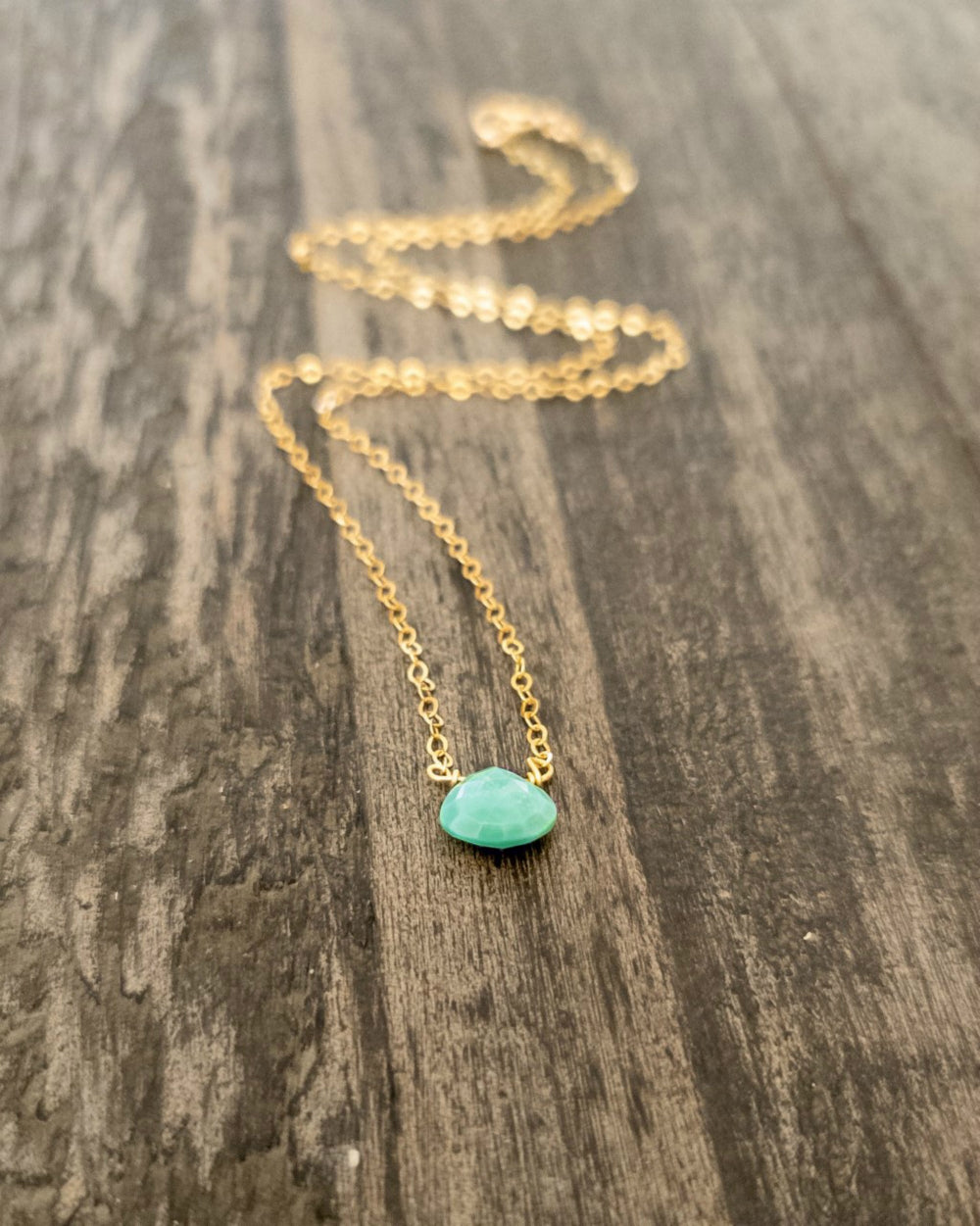 Dainty Sleeping Beauty Turquoise Necklace For Women, Sterling Silver, Gold or Rose Gold