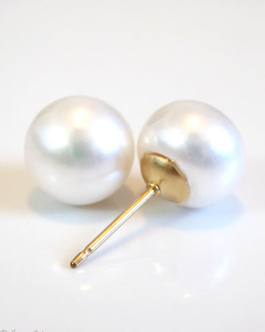 Freshwater Pearl Stud Earrings For Women - Sterling Silver, 14k Gold Fill